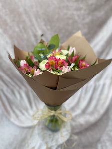 Medium Glass Vase of Blooms